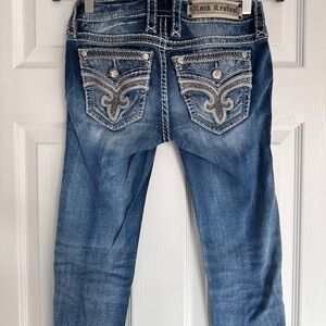 Rock Revival Blue Skinny Jeans Distressed Denim